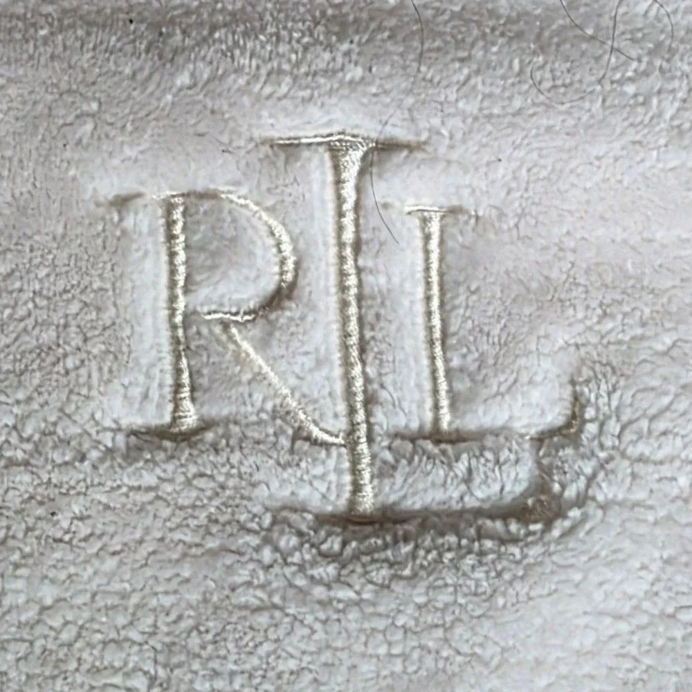 Lauren Ralph Lauren King Plush Microluxe Velvety Blanket Pale Pink RLL Monogram